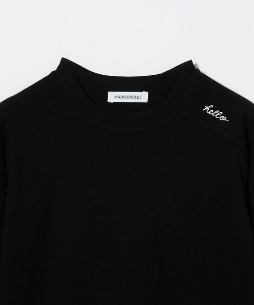 MADISONBLUE - 【mochan】MADISONBLUE☆Helloニット サイズ01 HELLO CREW NECK PO | KNIT | MADISONBLUE