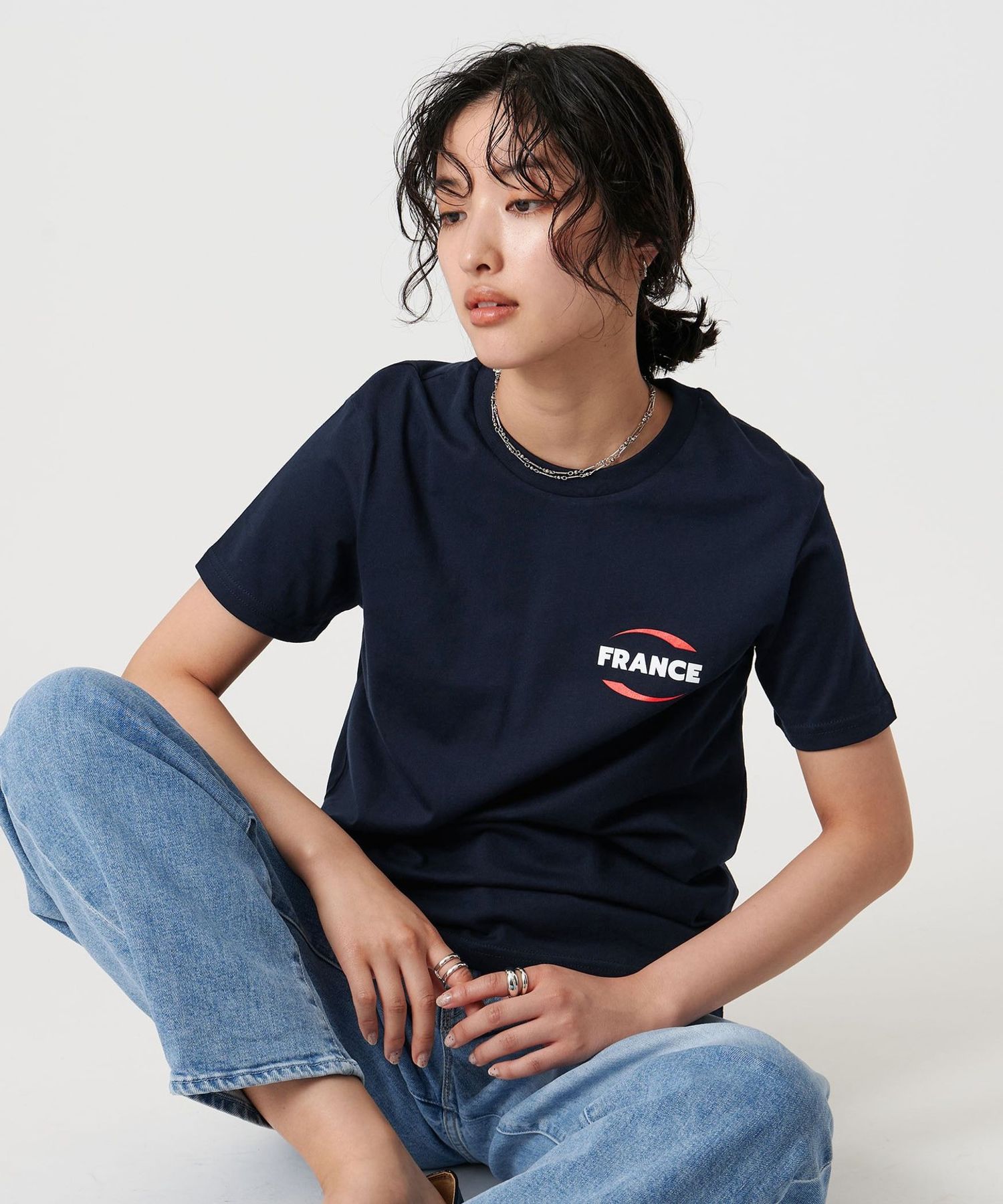 Les Petits Basics＞FRANCE プリントTシャツ