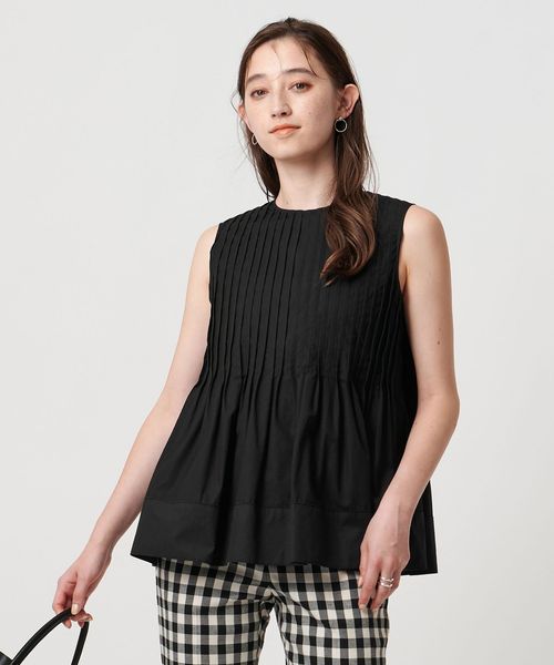 UNITED ARROWS/コットンシルク シルキータックノースリーブブラウス ― ウォッシャブル ―/シャツ / ブラウス