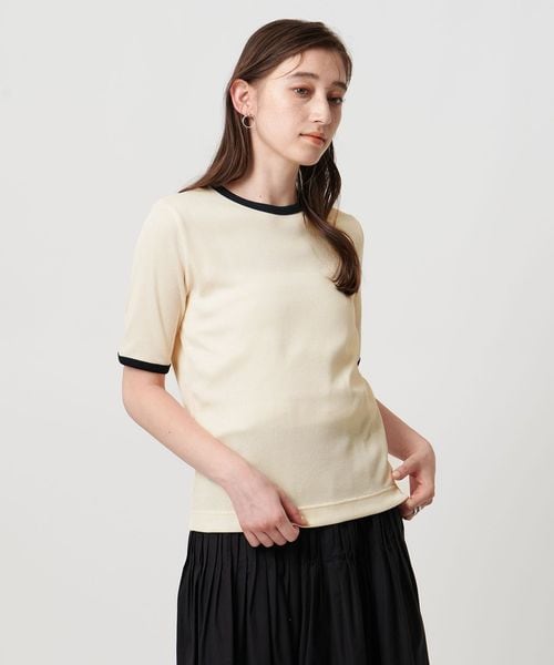 UNITED ARROWS/リブバイカラーパイピング ショートスリーブカットソー/Tシャツ / カットソー