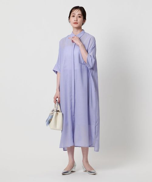 UNITED ARROWS/Spiree asami ロングシャツワンピース ― 防シワ ウォッシャブル―/ワンピース