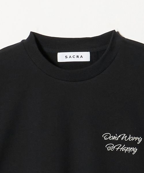 SACRA - 新品タグ付sacraトップスカットソーユナイテッドアローズイエナドゥーズイエム SACRA＞メッセージプリント クロップド Tシャツ
