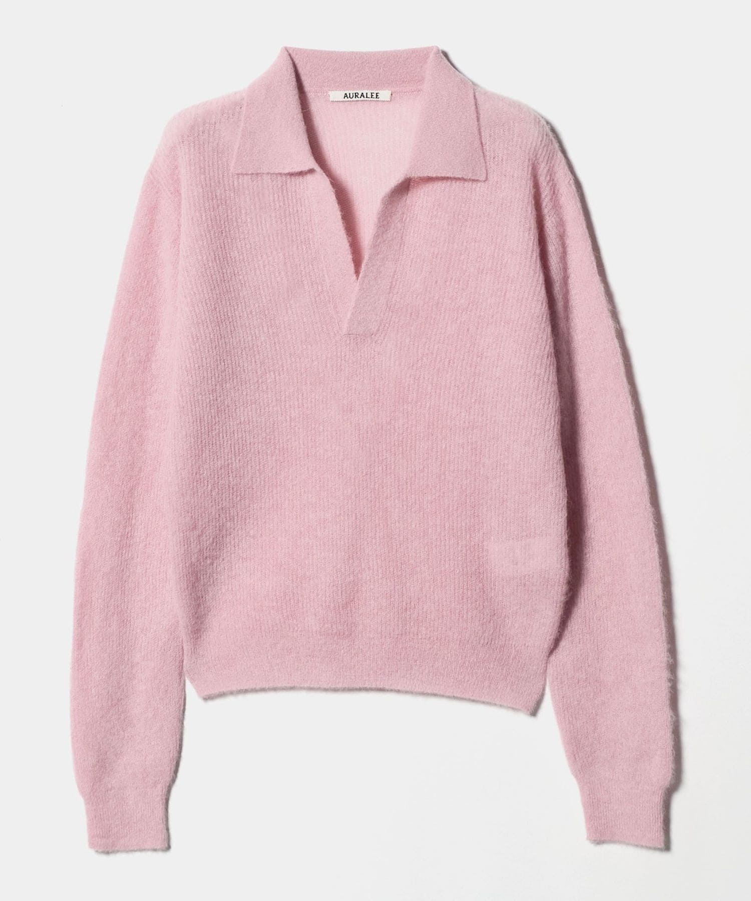 AURALEE＞シアー スキッパー ニット