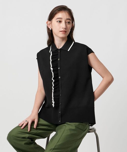 ⭐UNITED ARROWS フリルベスト⭐ ミニマル フリル ベスト