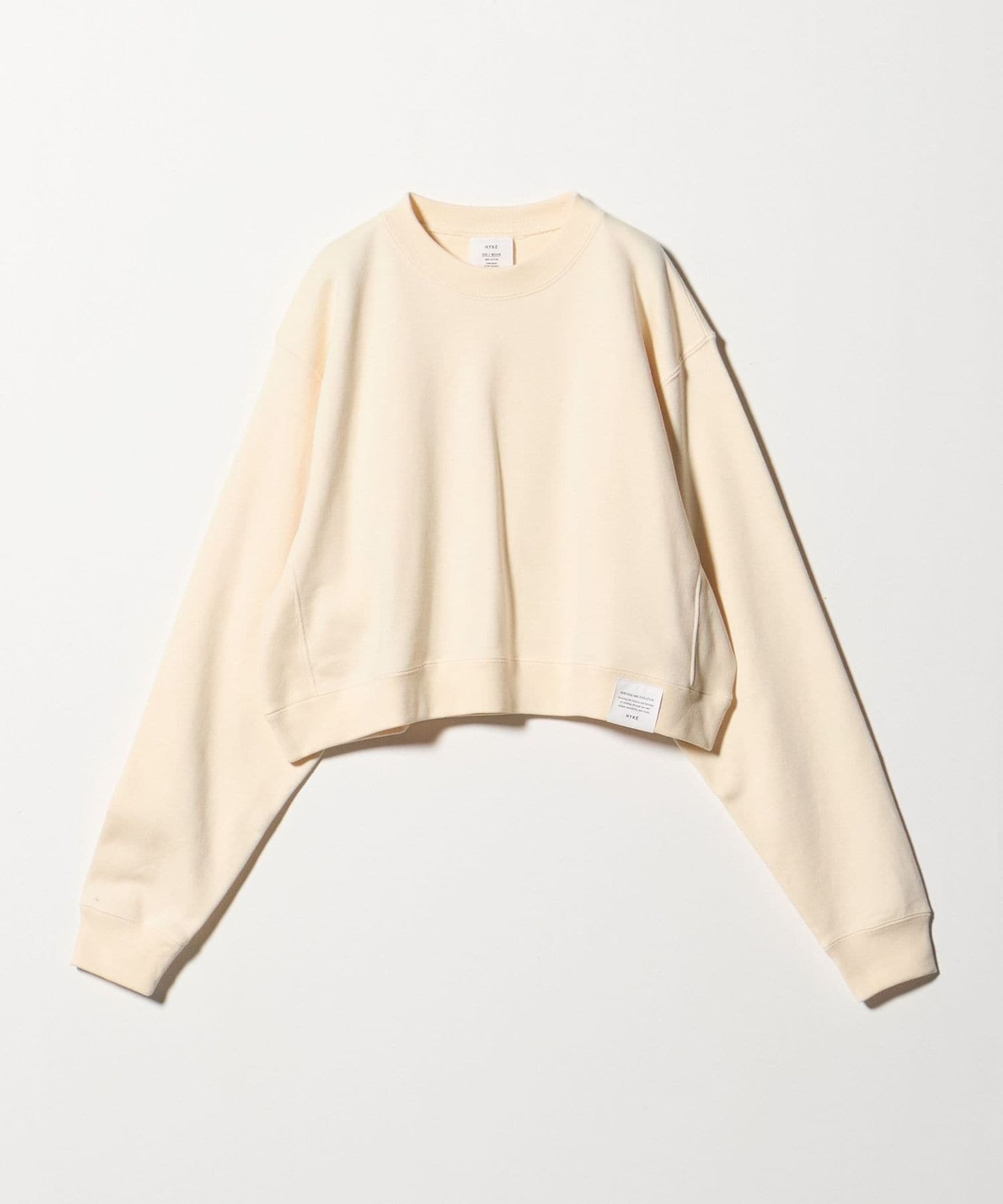 HYKE＞クロップド スウェット