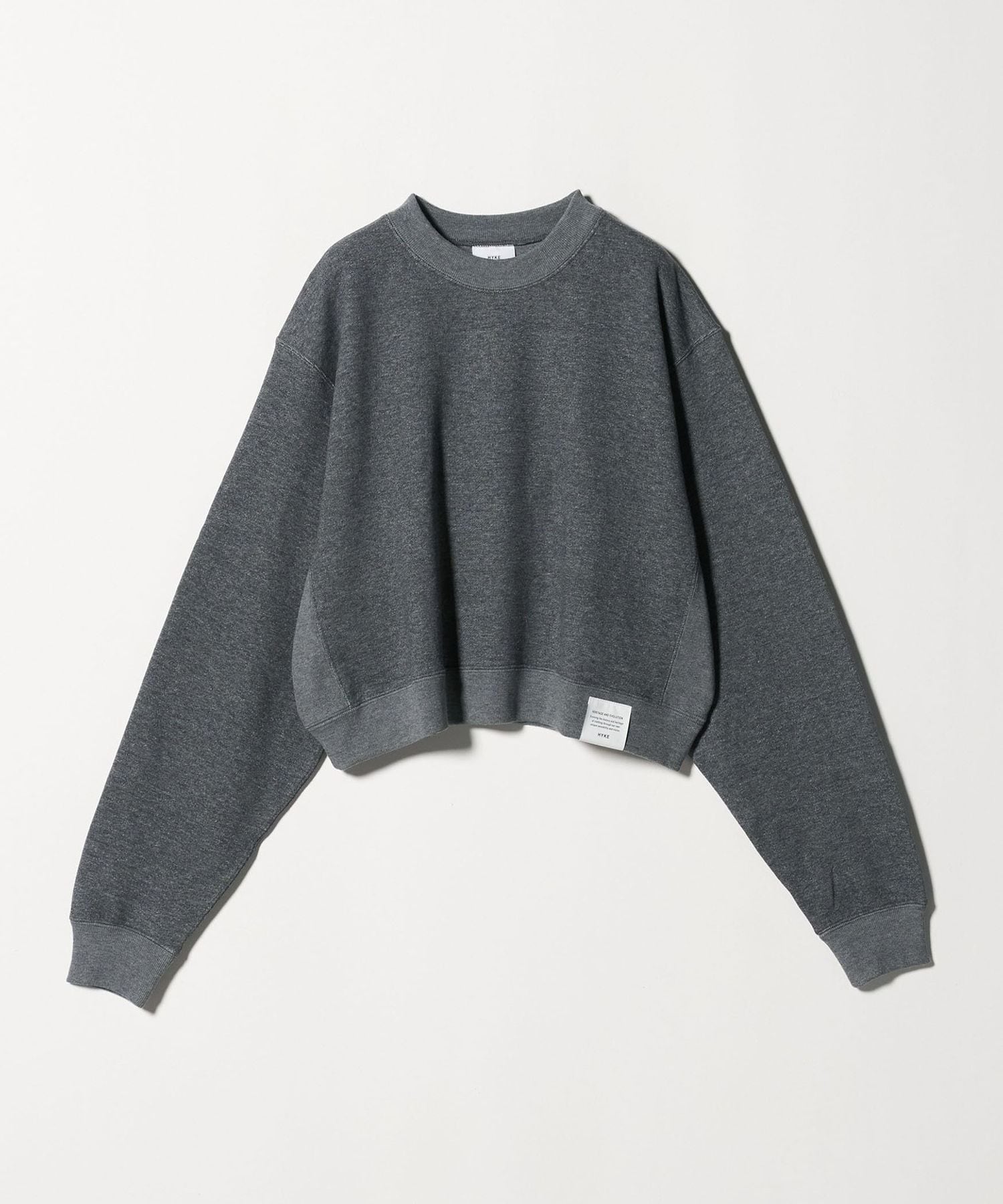 M⭐︎様　HYKE クロップド スウェット グレー 2 MEDIUM 中古・古着通販】HYKE (ハイク) カットオフクロップドスウェット