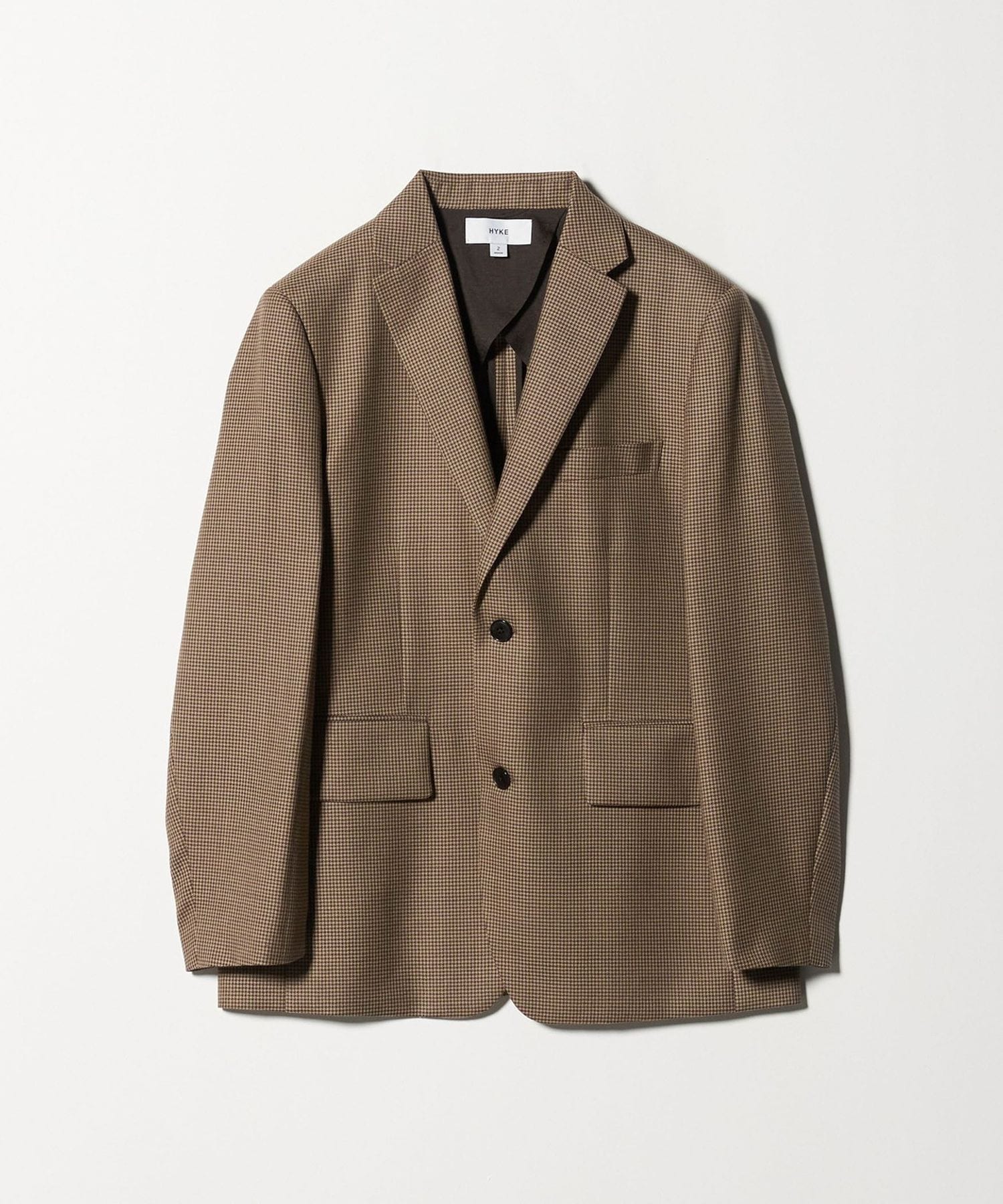Yue ブラウンチェック HYKE＞チェック ジャケット
