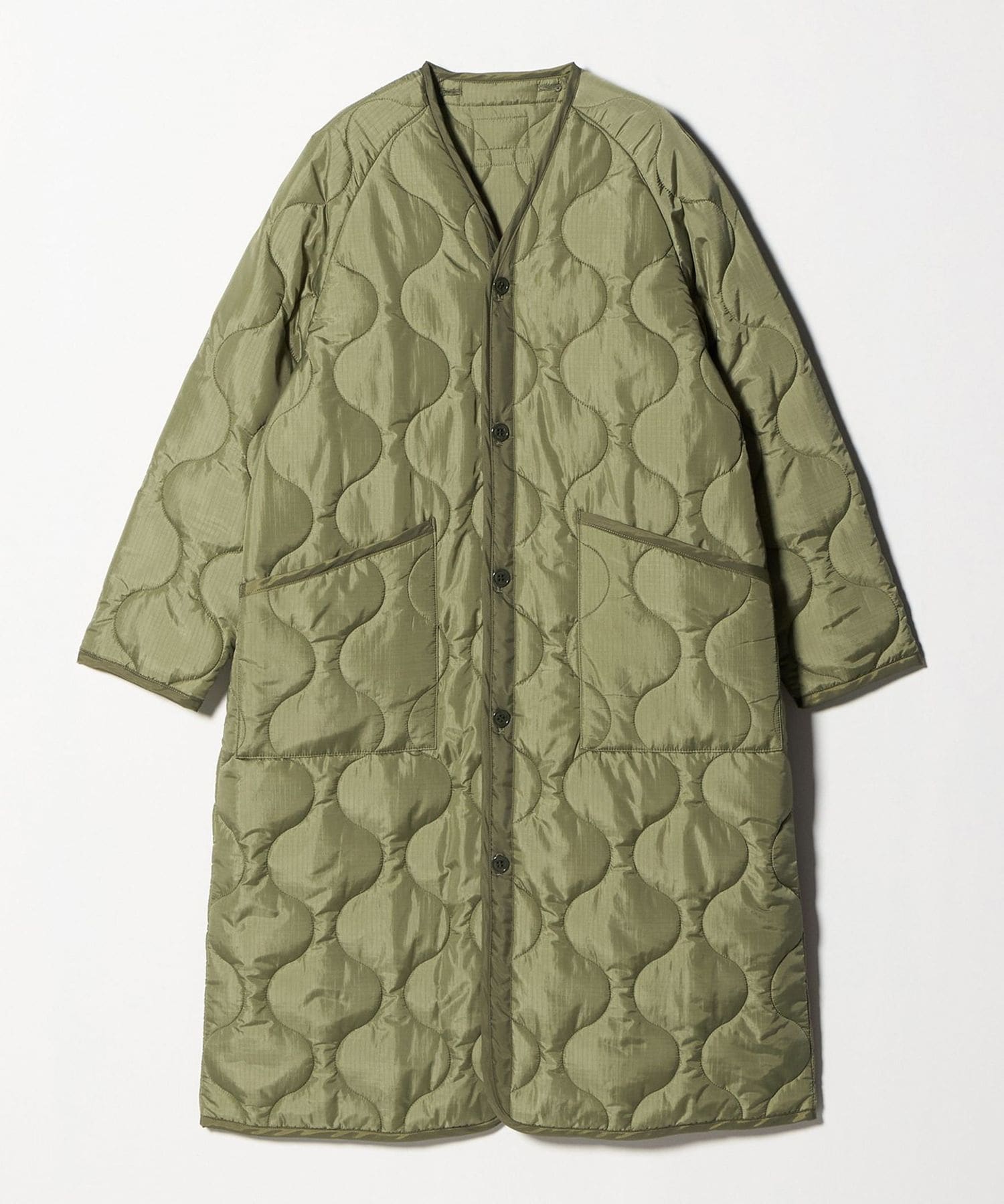 HYKE キルティングライナーコート オリーブ　01 HYKE（ハイク）の「＜HYKE（ハイク）＞ キルティング ライナー