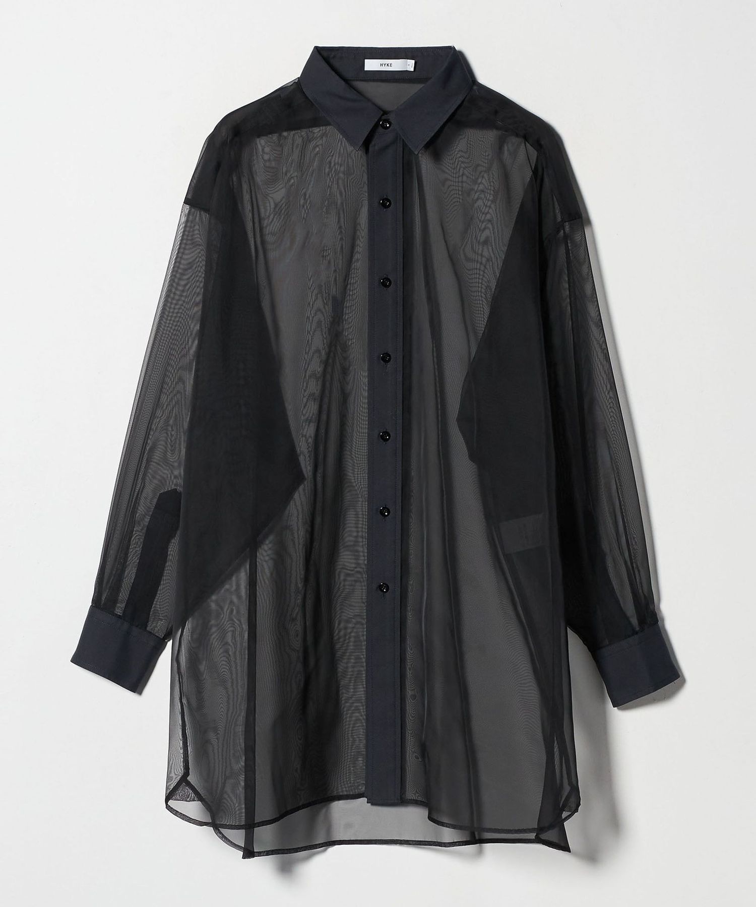 HYKE シアーシャツ HYKE＞シアー ロング シャツ