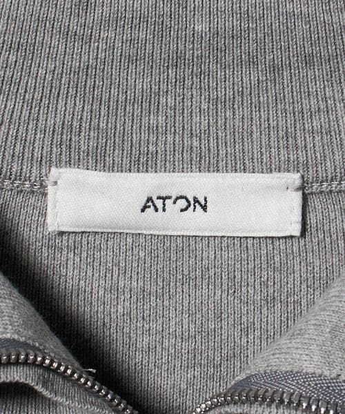 ニット セーター 「ATON」ハーフジップ ポロニット レディース 50/3 ORGANIC SMOOTH | HALF ZIP SWEATER – ATON | エイトン