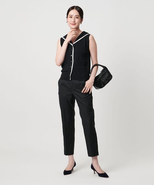 【UNITED ARROWS】美品 ノーカラーパンツ ストレッチ ウォッシャブル 1100024S1387_m1_a056.jpg