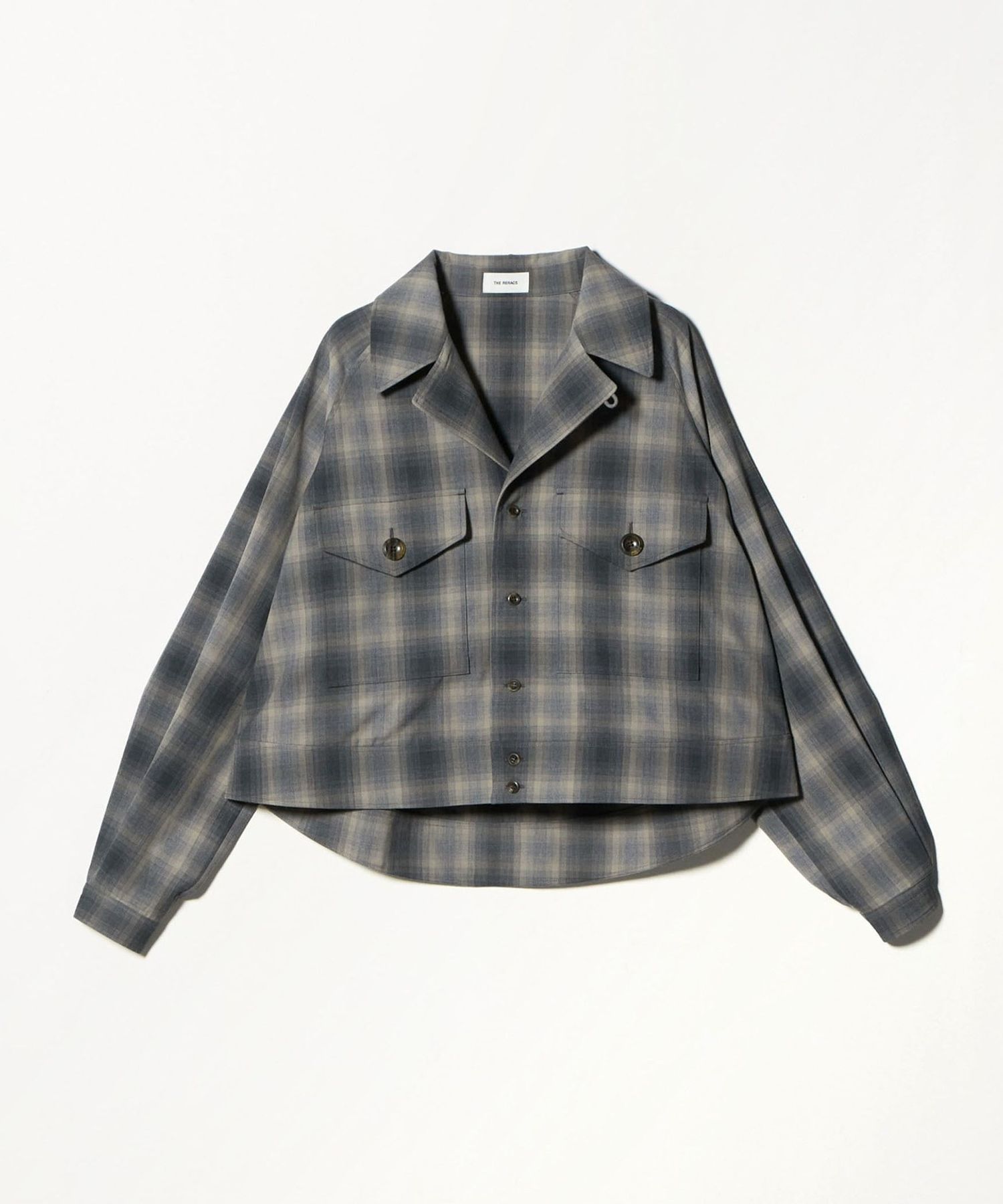 THE RERACS＞クロップド チェック シャツ