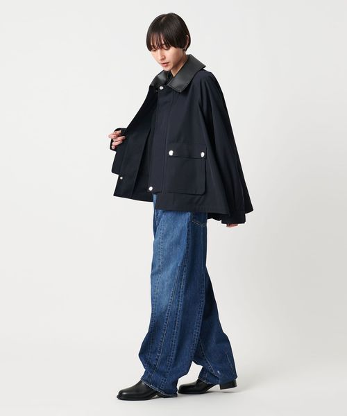 【THE RERACS】ポンチョブルゾン 別注】<THE RERACS >ミディアム ポンチョ ブルゾン