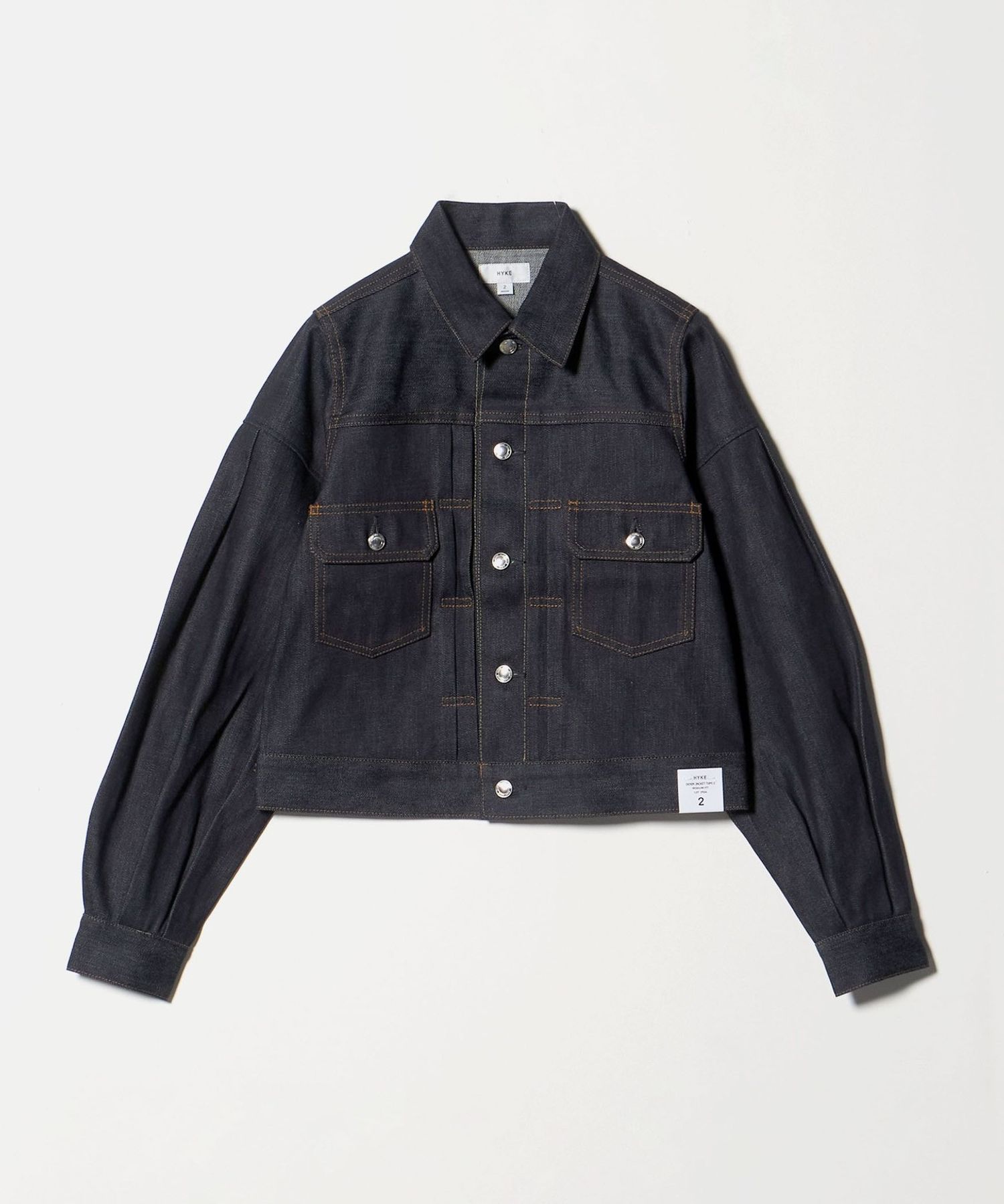 HYKE＞T2 バルーン ジャケット レギュラーフィット ネイビー