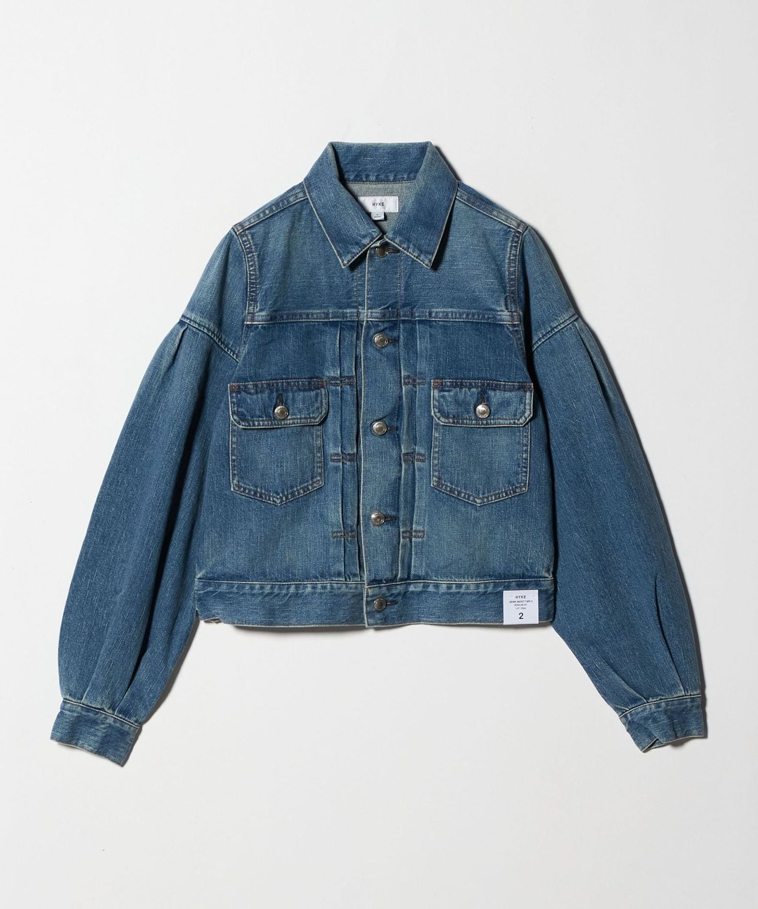 HYKE＞T2 バルーン ジャケット レギュラーフィット ブルー