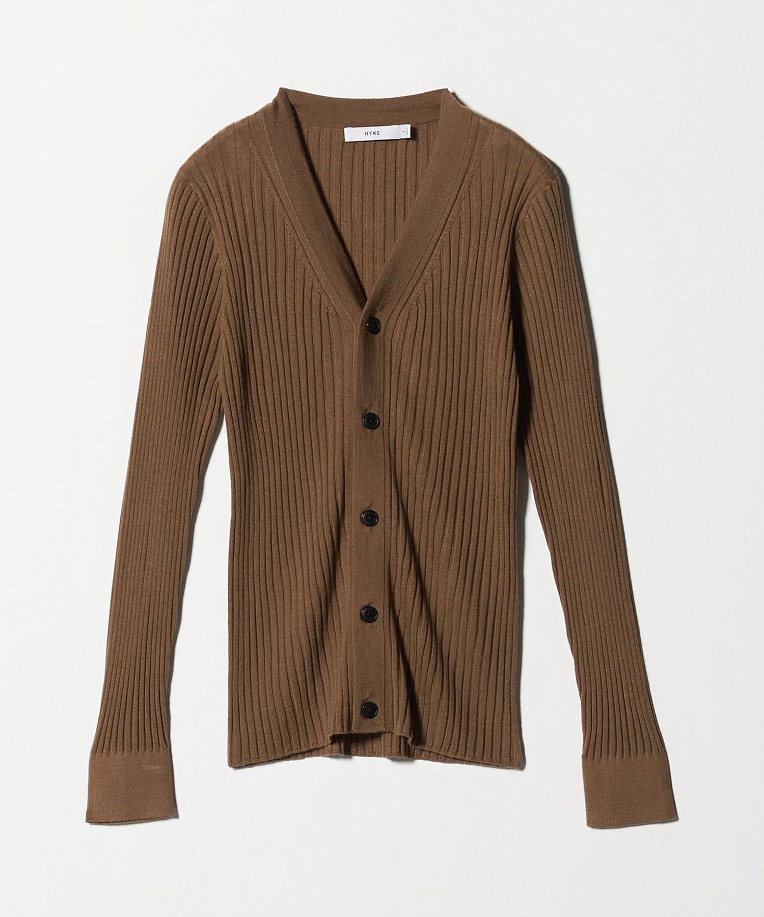 ハイク HYKE カーディガン スナップボタン Vネック 1 黒