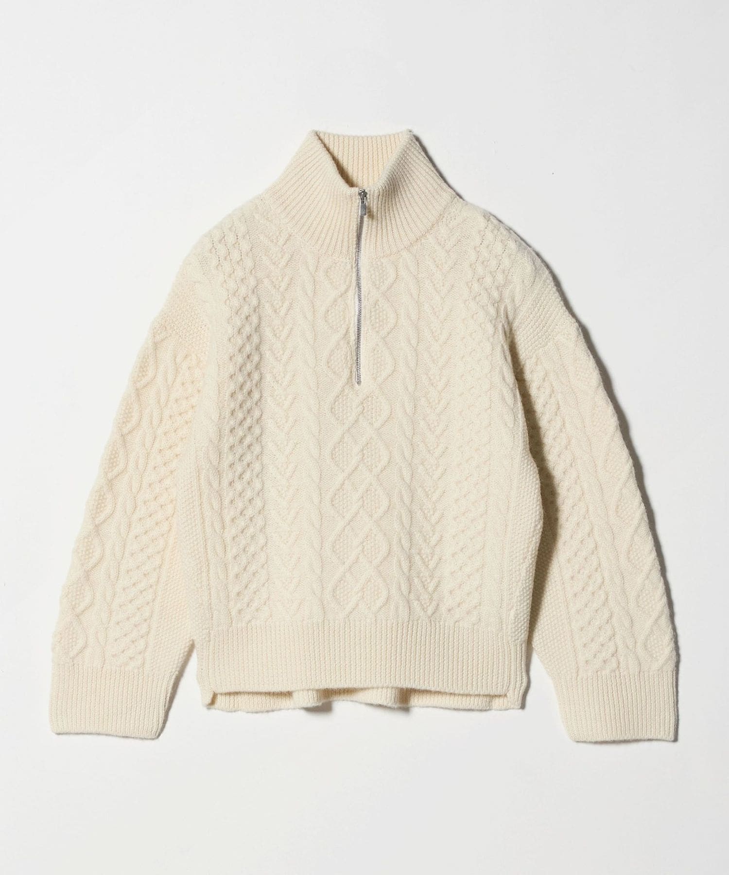 ★UNITED ARROWS★ユナイテッドアローズ　ケーブルパールニット ケーブルニットプルオーバー ―ウォッシャブル―