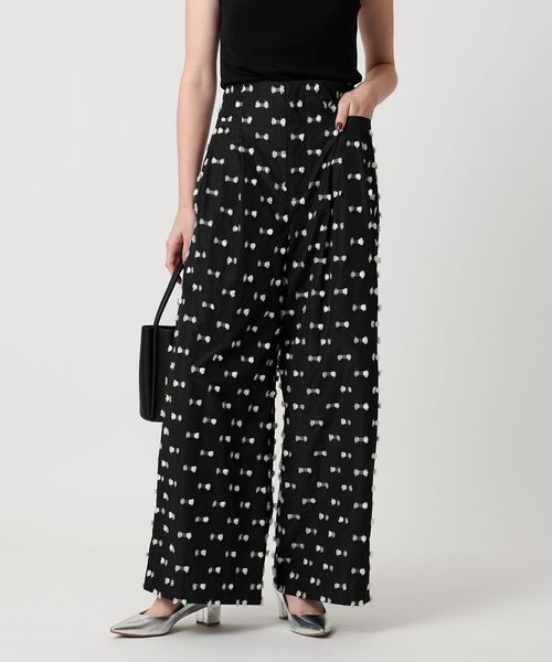 UNITED ARROWS/リボン カットジャガード ワイド パンツ ‐ウォッシャブル‐/その他パンツ