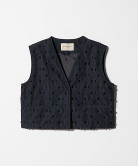 UNITED ARROWS/リボン カットジャガード ベスト ‐ウォッシャブル‐/ベスト