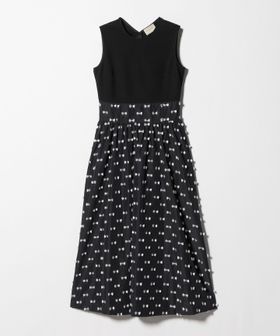UNITED ARROWS/リボン カットジャガード コンビ ワンピース ‐ウォッシャブル‐/ワンピース