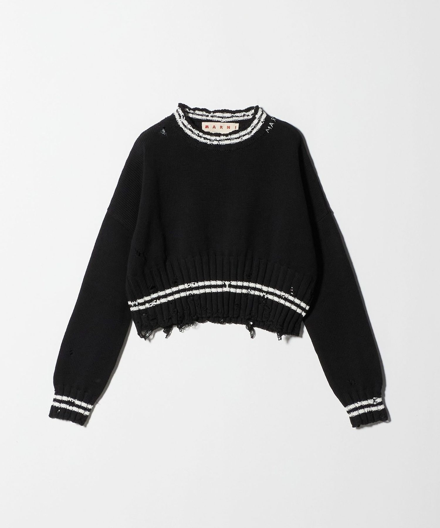 MARNI＞ライン クラッシュ ロングスリーブ ニット