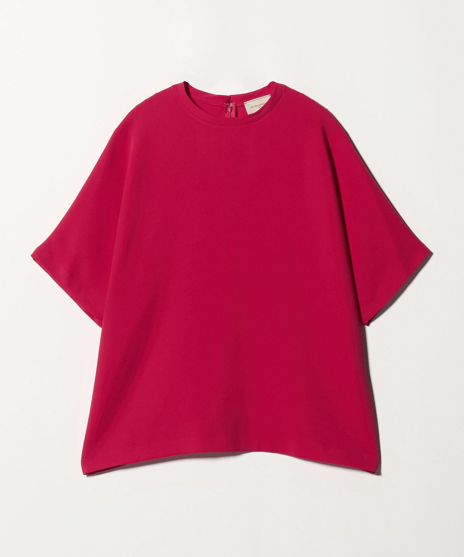 UNITED ARROWS◆ワッシャービッグTブラウス/半袖ブラウス/36/ポリエステル/PUP/1516-162-1590 ワッシャー ビッグT ブラウス
