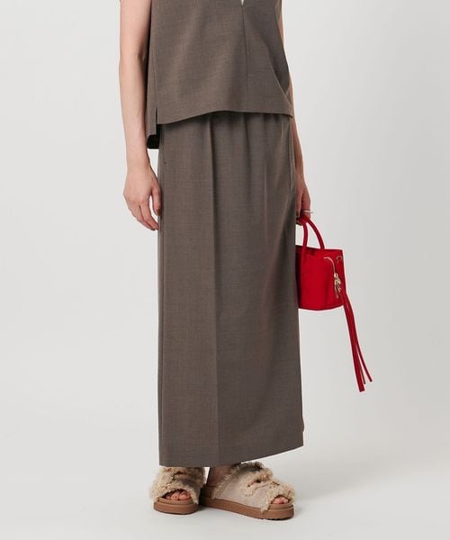 UNITED ARROWS/サテン ウエスト ロングスカート ‐ウォッシャブル‐/ミモレ / ロング
