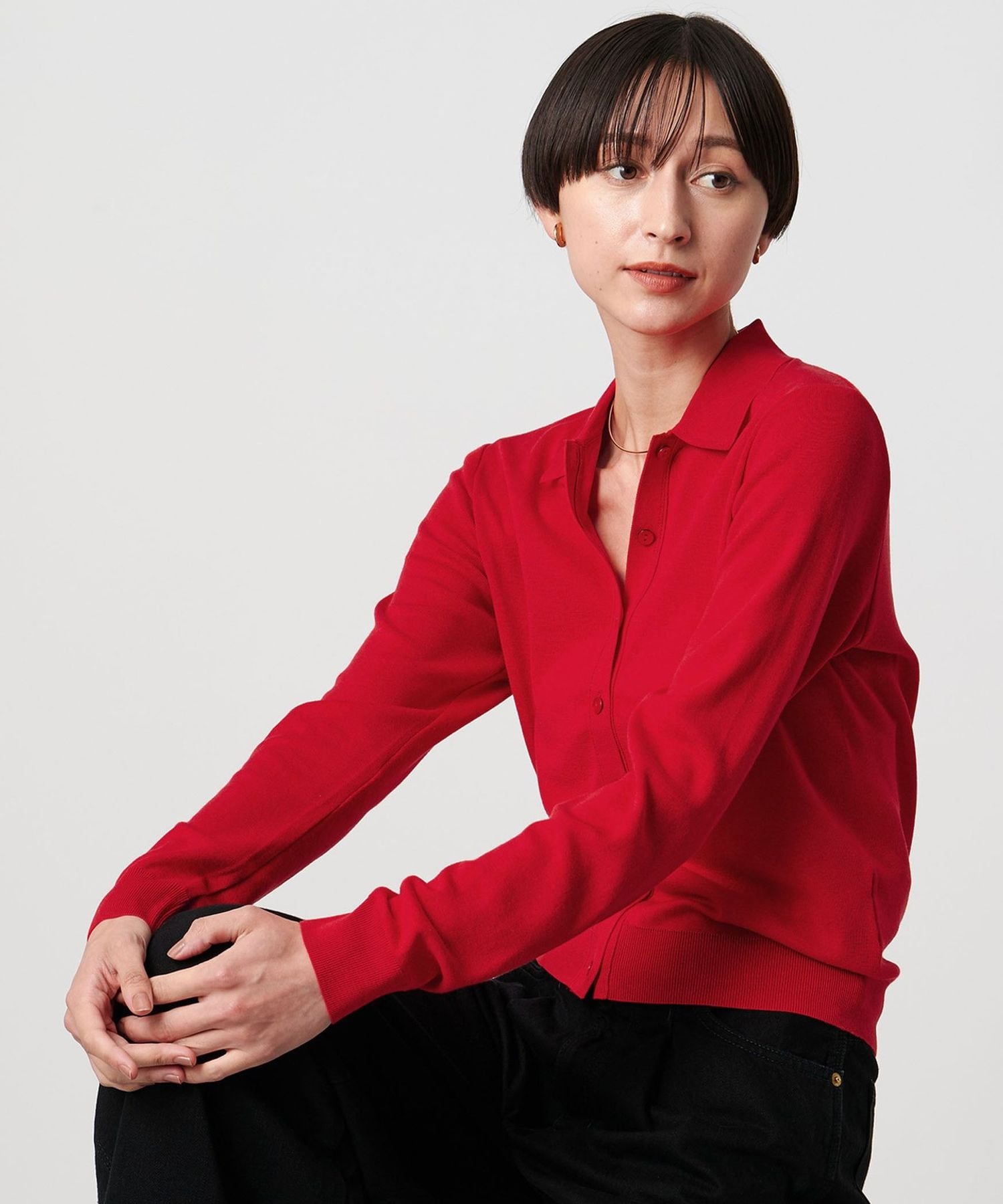 UNITED ARROWS ポロニット UNITED ARROWS｜ウールシルク ハイゲージ ニットポロ | Rakuten