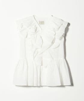 UNITED ARROWS/フリル ギャザー ブラウス ウォッシャブル/シャツ / ブラウス