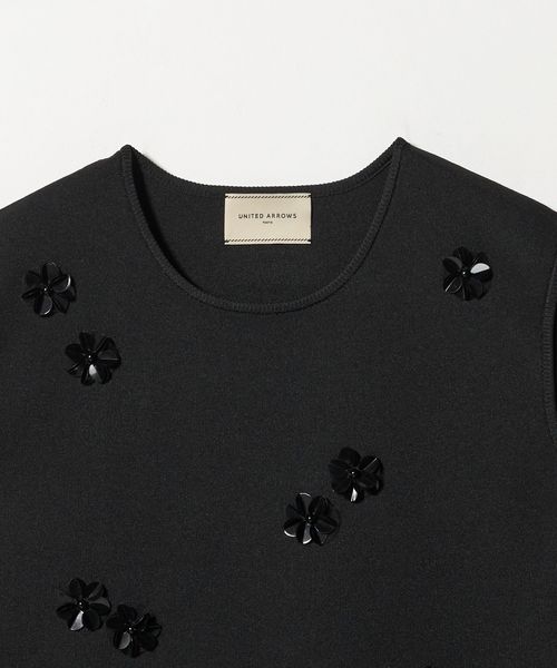 最終お値下げ　ユナイテッドアローズ　フラワーチュールニットベスト UNITED ARROWS ベスト ジレ フラワー チュール ニットベスト