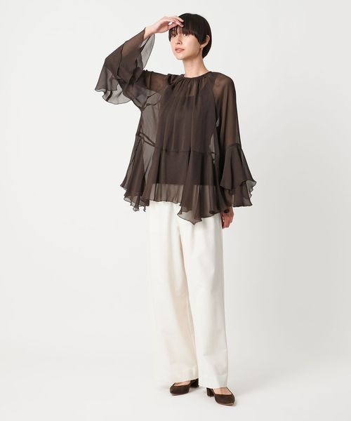 UNITED ARROWS イレギュラーフリル ブラウス UNITED ARROWS（ユナイテッドアローズ）の「＜UNITED ARROWS＞イ