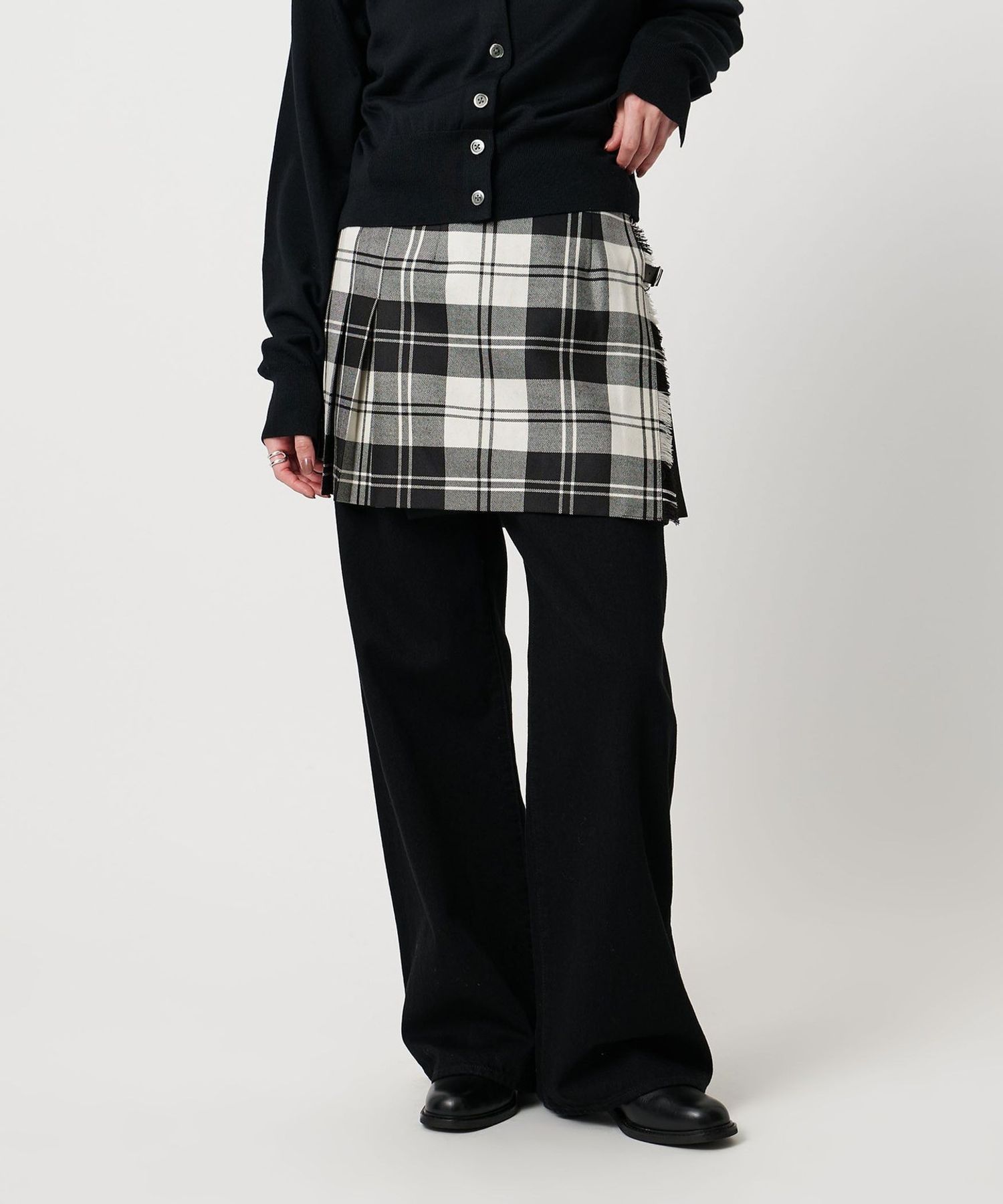 別注】＜O'NEIL of DUBLIN＞チェック コンビ ミニ スカート