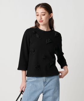 UNITED ARROWS/BROCHE  フラワーモチーフ ニット/ニット / セーター
