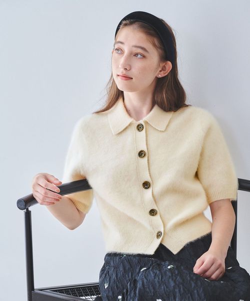 UNITED ARROWS/フォックスカシミヤ ショートスリーブ ポロニット/ニット / セーター