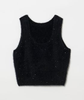 UNITED ARROWS/フォックス カシミヤ スパンコール 2WAY ニットベスト/ベスト