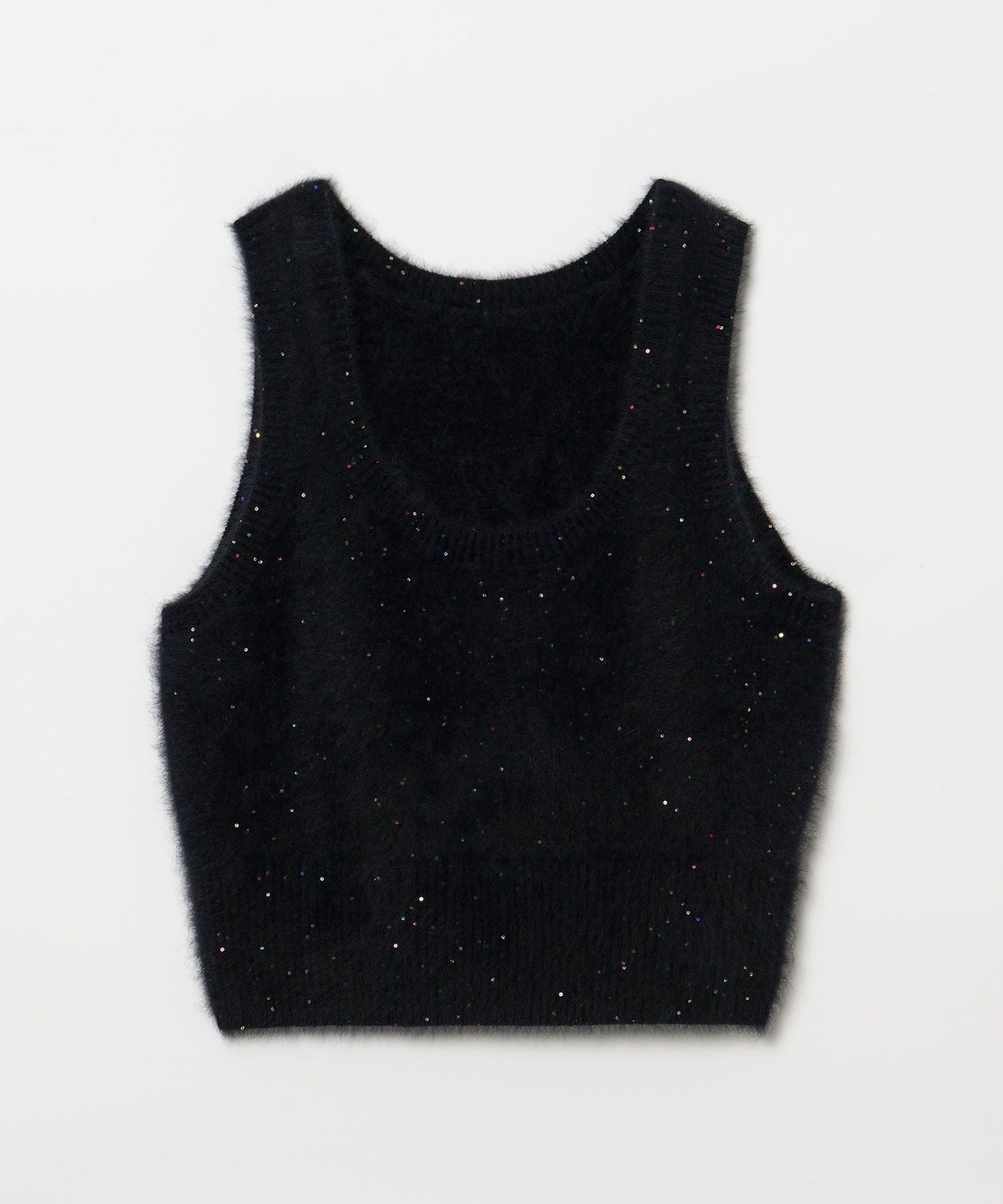 UNITED ARROWS フォックスカシミヤ スパンコール ベスト フォックス カシミヤ スパンコール 2WAY ニットベスト