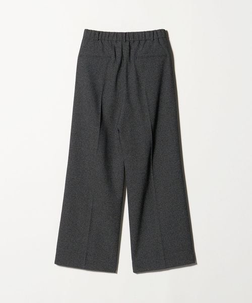 【H beauty&youth】ダブルクロス　ワイドパンツ　DARK GRAY H＞ダブルクロス フレア ワイドパンツ