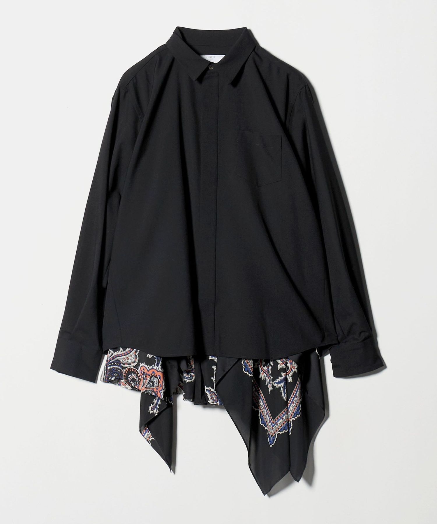 sacai ドッキングシャツ　サイズ表記2 sacai ドッキングシャツ サイズ表記2 - メルカリ