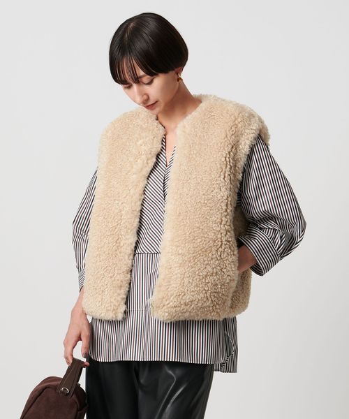 UNITED ARROWS/ファーライク ボア ベスト/ベスト
