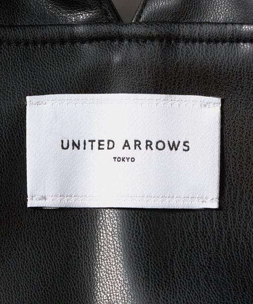 【美品】UNITED ARROWS P/PU ハイウエスト サロペット　38 レザーライク サロペット パンツ‐ウォッシャブル‐