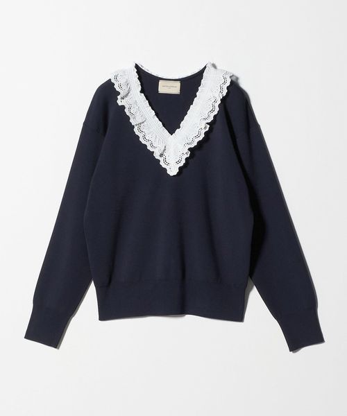 UNITEDARROWS ユナイテッドアローズ ニット　レース　襟 楽天市場】レースカラーレディ ニット UNITED ARROWS
