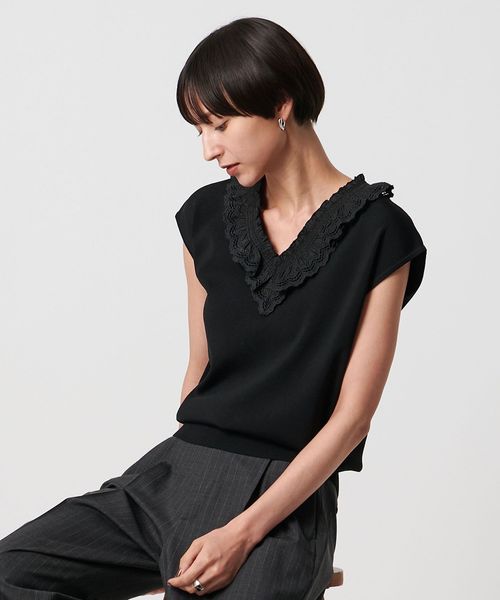 UNITED ARROWS/スカラップ レース フリル ベスト―ウォッシャブル―/ベスト