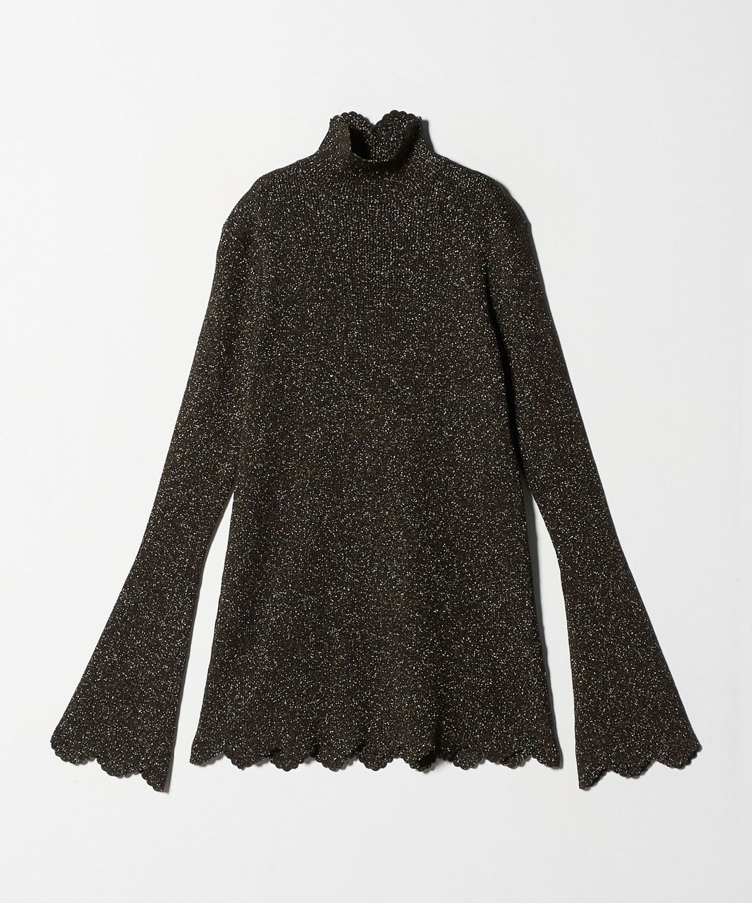 OHGA スカラップニットティー BOWTE＞グリッター スカラップ ニット