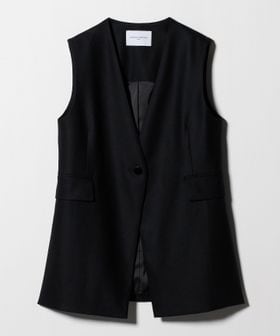 UNITED ARROWS/Vネック ノーカラー テーラード ベスト/ベスト