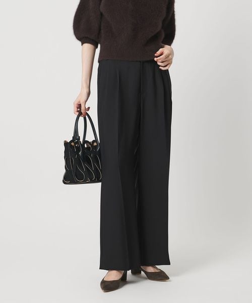 UNITED ARROWS/2タック ワイドパンツ‐UVカット 接触冷感 吸水速乾 帯電防止 ウォッシャブル‐/スラックス