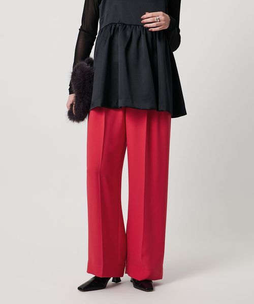 UNITED ARROWS/2タック ワイドパンツ‐UVカット 接触冷感 吸水速乾 帯電防止 ウォッシャブル‐/スラックス