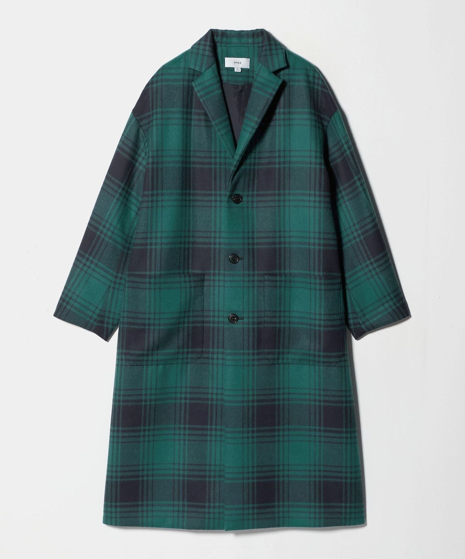 HYKE＞チェック ショップ コート