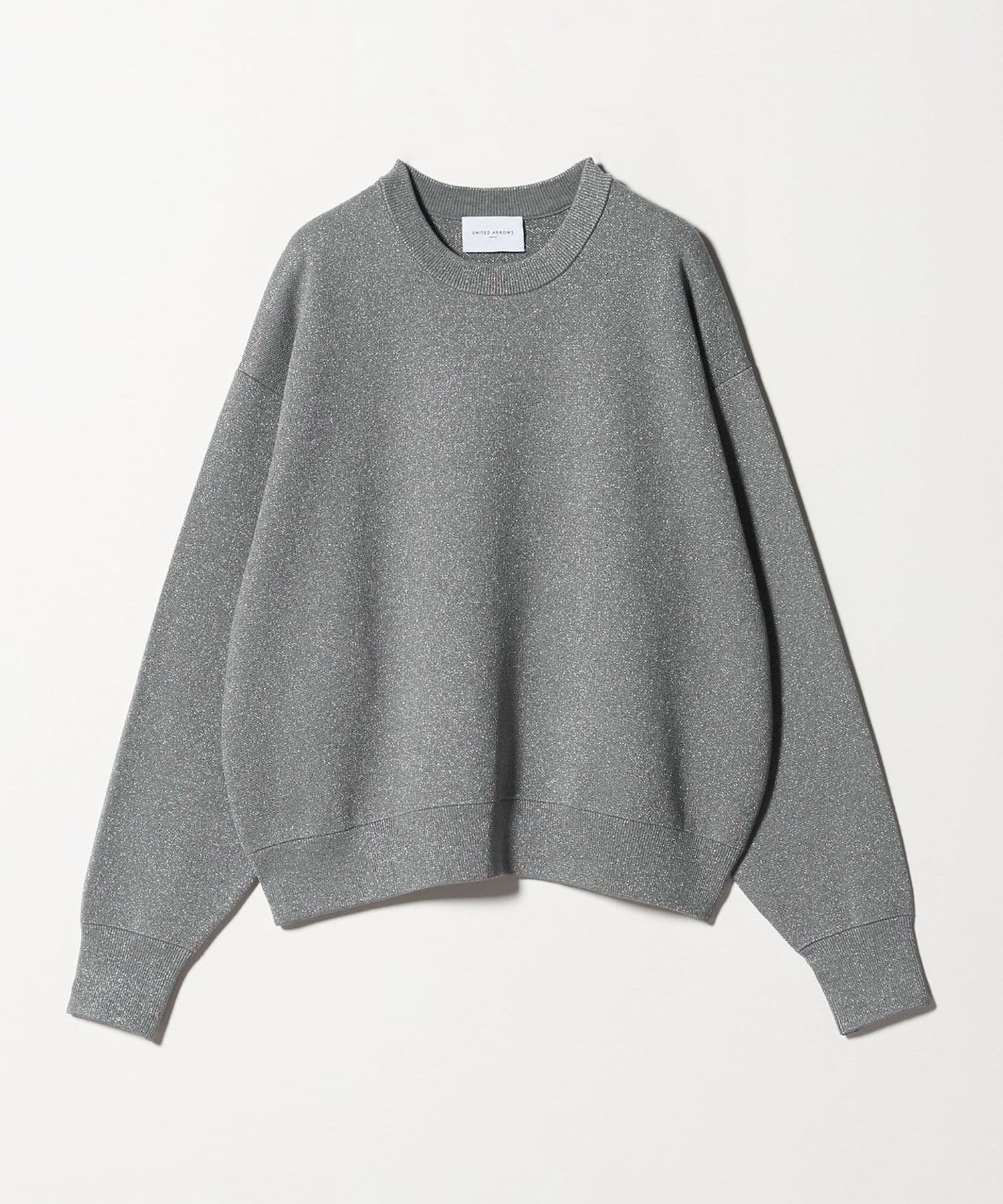 【美品】ユナイテッドアローズ　ラメ クルーネック スウェット ニット ラメ クルーネック スウェット ニット