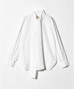 UNITED ARROWS/レース コンビ ボウタイ リボン ブラウス ‐ウォッシャブル‐/シャツ / ブラウス