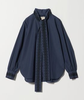 UNITED ARROWS/レース コンビ ボウタイ リボン ブラウス ‐ウォッシャブル‐/シャツ / ブラウス